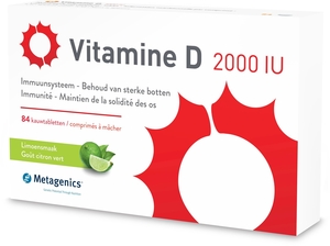 Vitamine D 2000IU 84 Comprimés à Mâcher