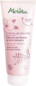 Melvita Crème de Douche Pétales de Rose et Miel d&#039;Acacia Bio 200ml